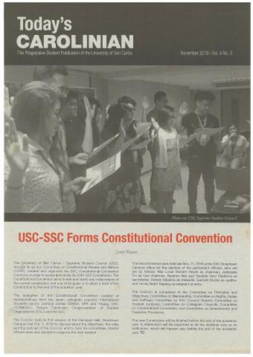 USC-SSC Forms Constitutional Convention